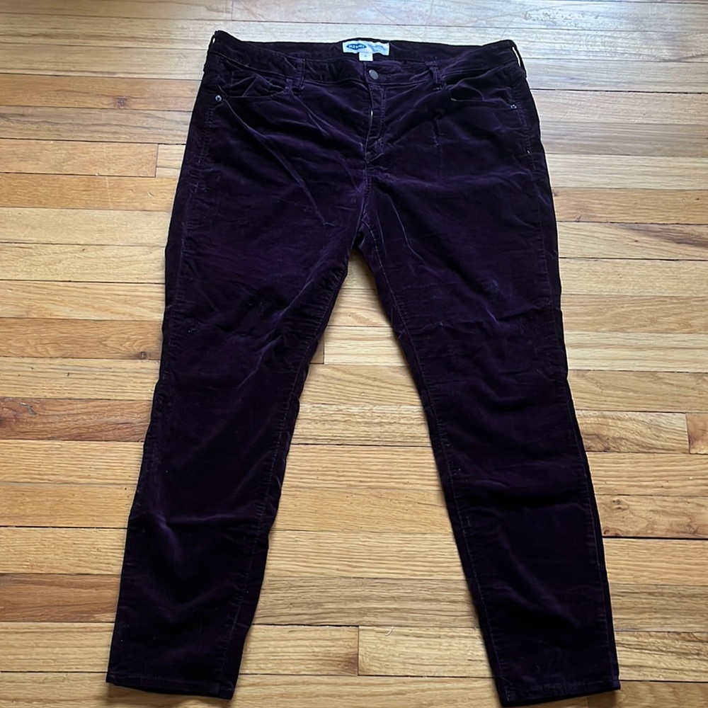 Old Navy Burgundy Velvet Pants